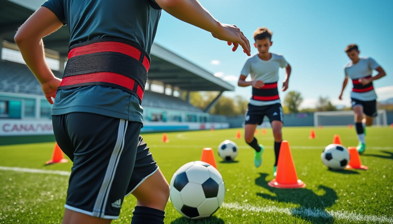 Kit De 10 Ceintures De Flag Football Rouge/bleu – Réglable, Drapeaux 5×22 Cm, Pour Enfants Et Adultes