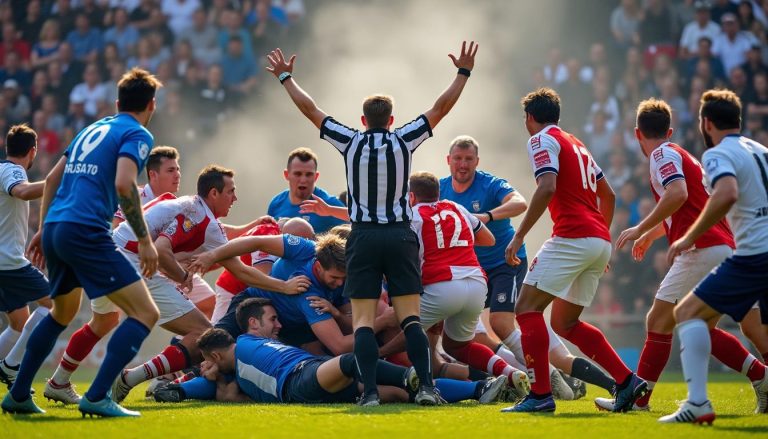 revivez les moments forts d'une violente altercation lors du match entre margny-lès-compiègne et thourotte, où une bagarre générale a éclaté, impliquant même l'arbitre. tous les détails sur cet incident inédit dans le football amateur.