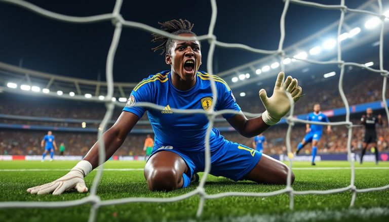 revivez l'erreur monumentale du gardien ougandais lors d'un match de football, une boulette qui a coûté cher à son équipe et changé le cours du jeu.