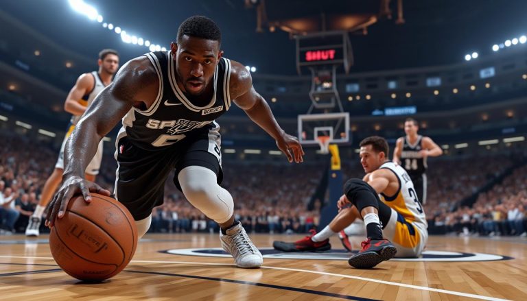 les spurs s'inclinent malgré une prestation impressionnante de wembanyama, tandis que jokic échappe de peu à une blessure grave lors du match.