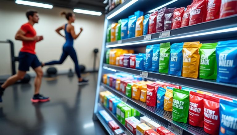 découvrez comment les sachets, gels et barres protéinés s'imposent dans les rayons des grandes surfaces, révolutionnant la nutrition sportive pour tous les sportifs et amateurs de bien-être.