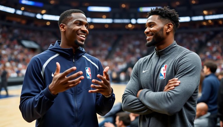 découvrez l'interview exclusive de zaccharie risacher qui partage avec enthousiasme ses impressions sur son coéquipier jalen johnson dans cette vidéo nba captivante.