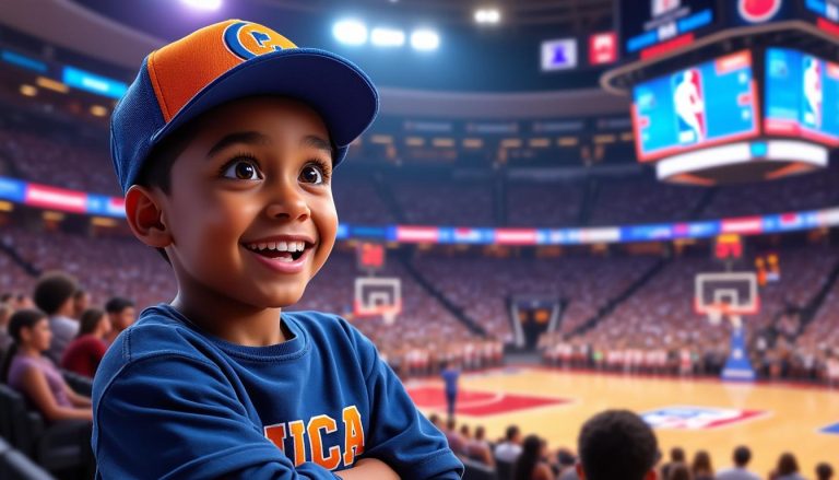découvrez l'histoire touchante de luca, 7 ans, ami d'anthony, qui partage sa surprise incroyable avant un match de nba.