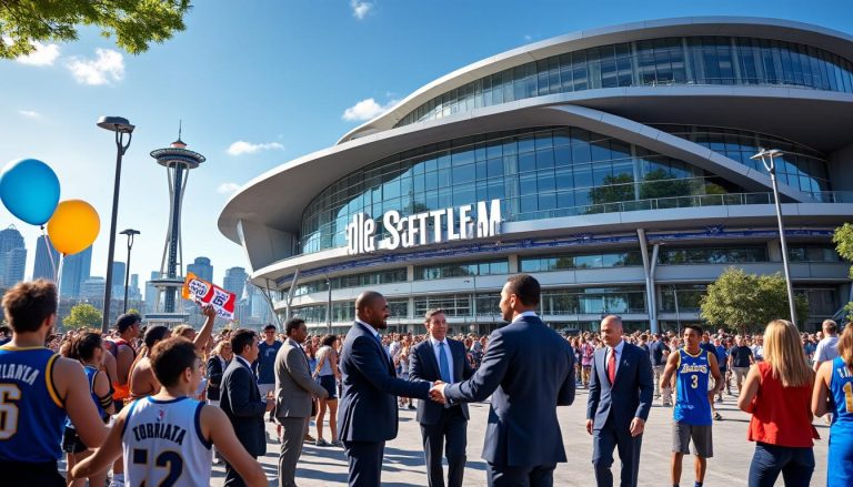 découvrez le premier contact historique entre la nba et la ville de seattle, marquant un nouveau chapitre pour le basketball dans la région.