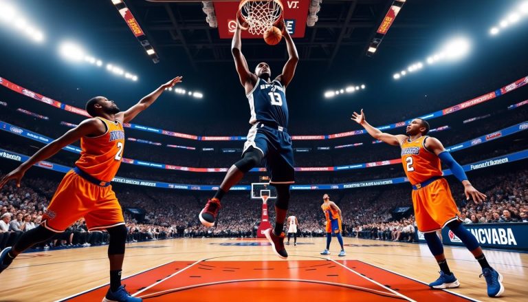 revivez le dunk spectaculaire de victor wembanyama lors du match new york-san antonio en nba, une performance impressionnante qui a fait sensation. vidéo à ne pas manquer !
