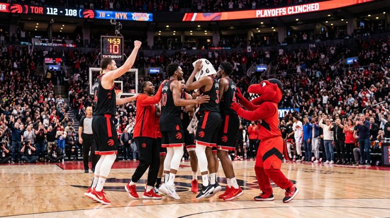 la saison régulière de la nba se termine avec la qualification confirmée des toronto raptors pour les play-offs, garantissant une fin de saison palpitante pour l'équipe canadienne.