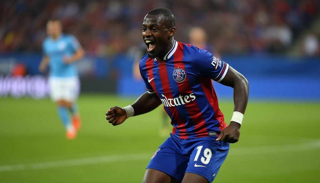 découvrez la vidéo exclusive où moussa diaby réagit de manière surprenante après un coup bas lors d'un match de football intense.