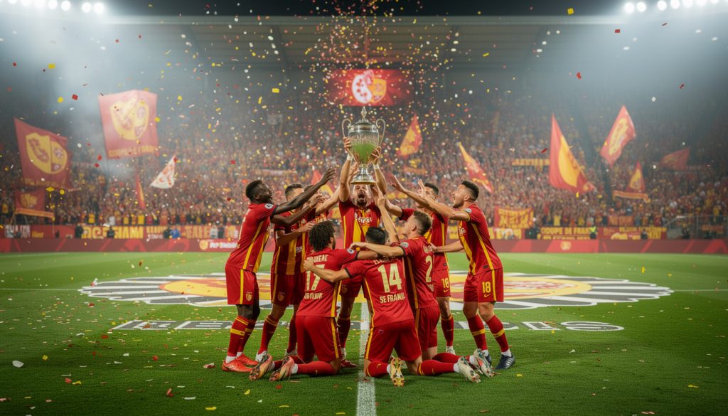 revivez la victoire historique du rc lens face à nice, qui remporte pour la première fois la coupe de france de football.
