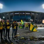le fc nantes descend en ligue 2 après 13 années consécutives en ligue 1, mettant fin à une longue période dans l'élite du football français.