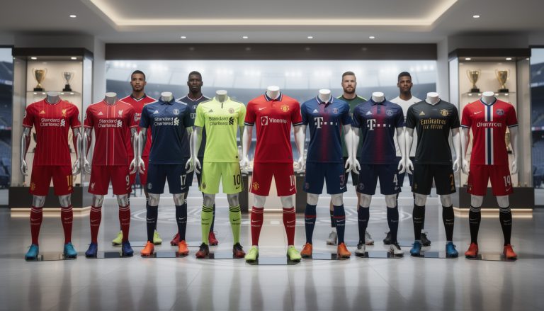 découvrez en avant-première les maillots officiels 2026-2027 de liverpool, manchester united, arsenal, psg et des clubs phares. toutes les nouveautés et designs exclusifs réunis ici !