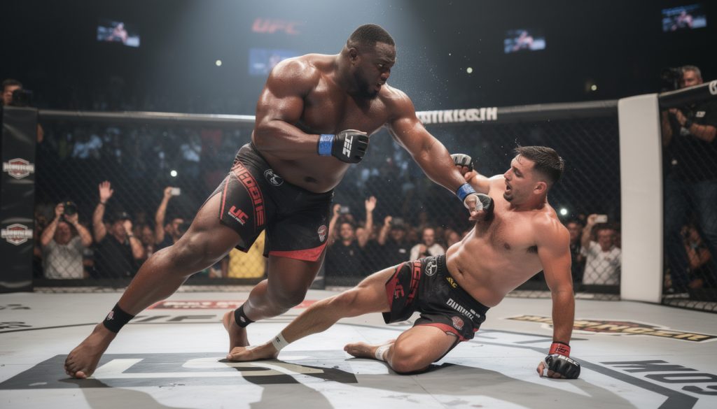 revivez le retour spectaculaire de ngannou en mma, dominant lins avec une performance impressionnante qui affirme sa suprématie dans l'arène.