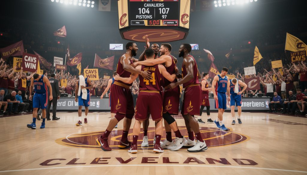 les cleveland cavaliers s'imposent face à detroit et se préparent à affronter leurs prochains adversaires en finale de la conférence est de la nba.