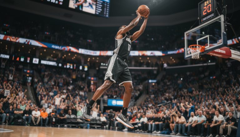 découvrez victor wembanyama en action dans la vidéo « concentré sur le score », où il réussit brillamment son tir le plus éloigné. un moment impressionnant à ne pas manquer pour les fans de basketball.