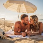 découvrez l'escapade romantique de matt pokora et sa femme alliant détente au soleil et passion pour le football, un moment complice et chaleureux.